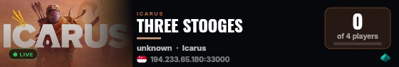 THREE STOOGES live status badge
