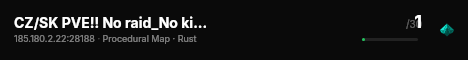 CZ/SK PVE!! No raid_No kill :-) RUSTUJ live status badge