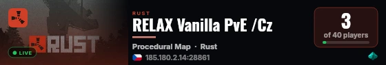 RELAX Vanilla PvE /Cz live status badge