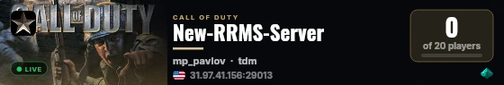 New-RRMS-Server live status badge