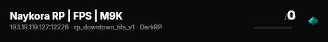 Naykora RP | FPS | M9K live status badge
