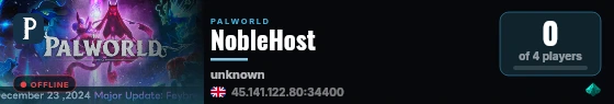 NobleHost live status badge