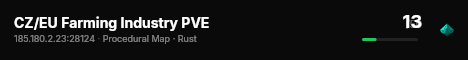 CZ/EU Farming Industry PVE live status badge