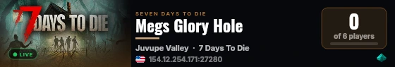 Megs Glory Hole live status badge