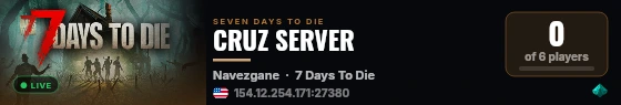CRUZ SERVER live status badge