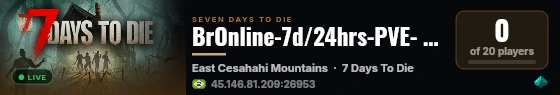 BrOnline-7d/24hrs-PVE- Boss+armas+mods. live status badge