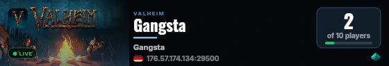 Gangsta live status badge