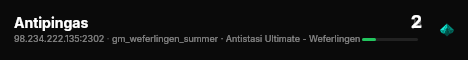 Antipingas live status badge