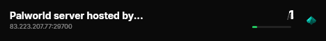 Palworld server hosted by G-Portal live status badge