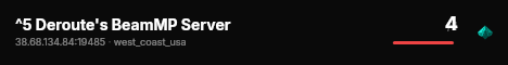 ^5 Deroute's BeamMP Server live status badge