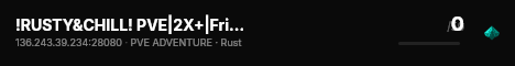 !RUSTY&CHILL! PVE|2X+|Friendly|KaruzaVehicles|Farm|Build|Skill| live status badge