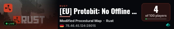 [EU] Protobit: No Offline | Shared BPs | Max 4 | Linux Friendly live status badge