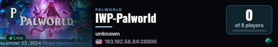 IWP-Palworld live status badge
