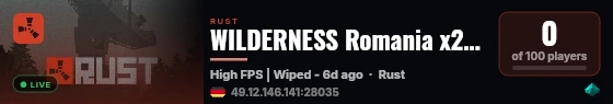 WILDERNESS Romania x2|Solo Only|Noob|Modded|JUST WIPED|11.09 live status badge