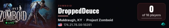 DroppedDeuce live status badge