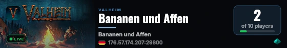 Bananen und Affen live status badge