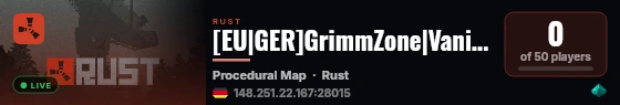 [EU|GER]GrimmZone|Vanilla|OfflineRaidProtection| live status badge