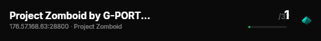 Project Zomboid by G-PORTAL.com live status badge