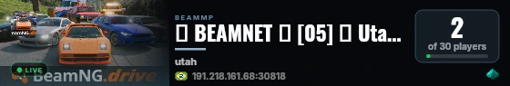 🔷 BEAMNET 🔷 [05] 🟣 Utah | Offroad / Off-road live status badge
