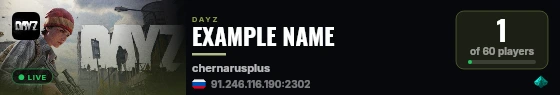 EXAMPLE NAME live status badge