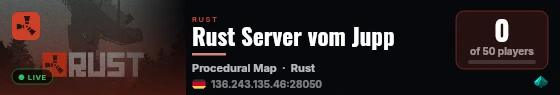 Rust Server vom Jupp live status badge