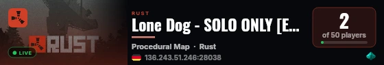 Lone Dog - SOLO ONLY [EU]|VANILLA|Monthly Full Wipes live status badge