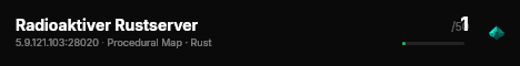 Radioaktiver Rustserver live status badge