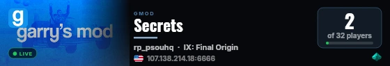 Secrets live status badge