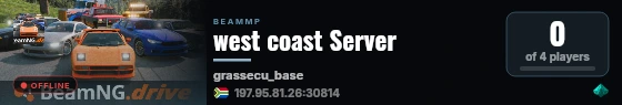 west coast Server live status badge