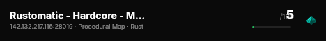 Rustomatic - Hardcore - Monthly - No tech tree live status badge