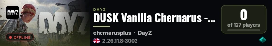 DUSK Vanilla Chernarus - 1PP | WIPED JULY 15 | NO MODS live status badge