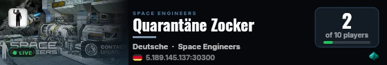 Quarantäne Zocker live status badge