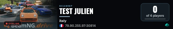 TEST JULIEN live status badge