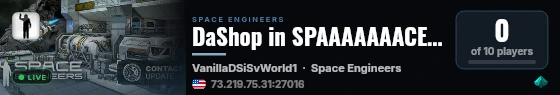 DaShop in SPAAAAAAACE (Vanilla) live status badge