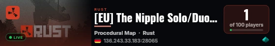 [EU] The Nipple Solo/Duo only 3x | 50% upkeep | Casual PvP | Bu live status badge