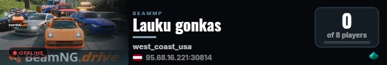 Lauku gonkas live status badge