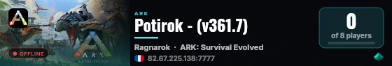 Potirok - (v361.7) live status badge