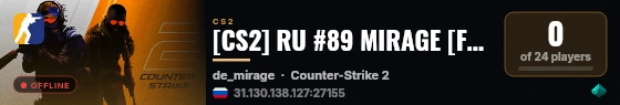 [CS2] RU #89 MIRAGE [FUN MODELS+CHEATS] live status badge