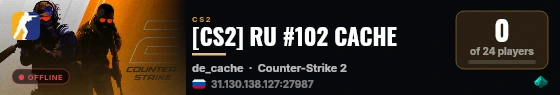 [CS2] RU #102 CACHE live status badge