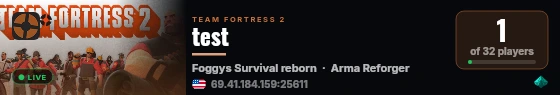 test live status badge