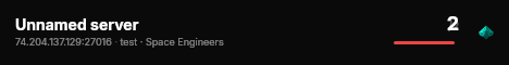 Unnamed server live status badge