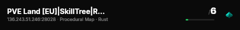 PVE Land [EU]|SkillTree|Raidable Bases|EVENTS live status badge