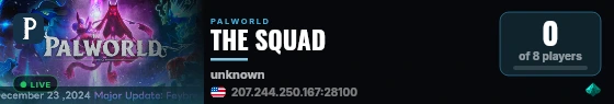 THE SQUAD live status badge
