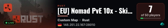 [EU] Nomad PvE 10x - Skill Tree - Raids - Economy live status badge