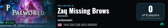 Zaq Missing Brows live status badge