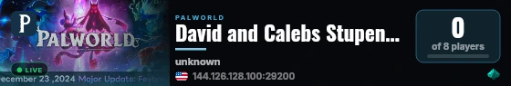 David and Calebs Stupendous Server live status badge