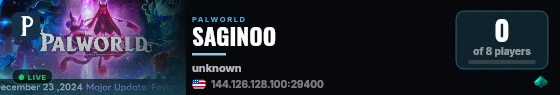 SAGINOO live status badge