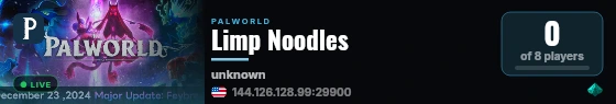 Limp Noodles live status badge