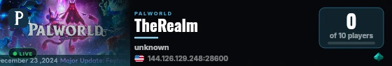 TheRealm live status badge