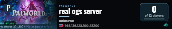 real ogs server live status badge